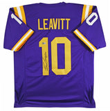 Sam Leavitt Signed LSU Tigers Purple Jersey (Beckett) 2026 #1 Quarterback