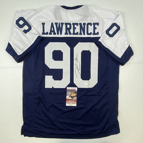 Autographed/Signed Demarcus Lawrence Dallas Thanksgiving Day Football Jersey JSA