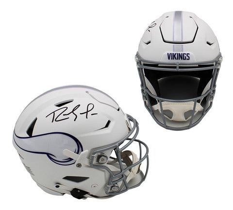 Randy Moss Signed Minnesota Vikings Speed Flex Auth Alternate White NFL Helmet