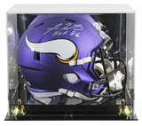 Vikings Fran Tarkenton "HOF" Signed F/S Speed Rep Helmet W/ Case BAS Witnessed
