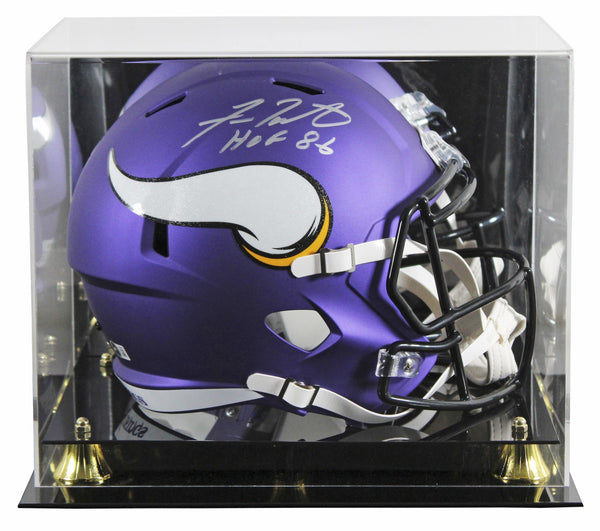 Vikings Fran Tarkenton "HOF" Signed F/S Speed Rep Helmet W/ Case BAS Witnessed