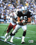 Todd Christensen Autographed 8x10 Photo Los Angeles Raiders Beckett QR #BS12852
