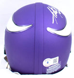 Adrian Peterson Autographed Minnesota Vikings Mini Helmet w/MVP - Beckett W Holo