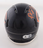 Brian Urlacher Signed in Orange Chicago Bears Mini Helmet Inscd HOF 18 (Beckett)