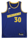 Warriors Stephen Curry Signed Blue Nike Classics Edition Swingman Jersey JSA 1