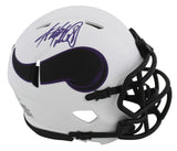 Vikings Adrian Peterson Authentic Signed Lunar Speed Mini Helmet w/ Case BAS Wit