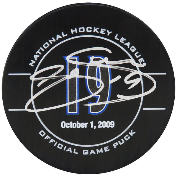 Joe Sakic Signed Avalanche #19 Retirement Logo Official Hockey Puck - (SS COA)