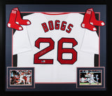 Wade Boggs Authentic Signed White Pro Style Framed Jersey BAS Witnessed