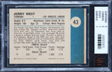 Lakers Jerry West 1961 Fleer #43 Rookie Card Graded EX-5 Autographed BAS Slabbed