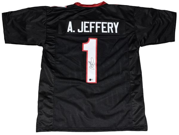 ALSHON JEFFERY SIGNED SOUTH CAROLINA GAMECOCKS #1 BLACK JERSEY BECKETT