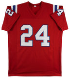 Ty Law Authentic Signed Red Pro Style Jersey Autographed BAS Witnessed