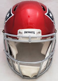Mac Jones Signed Patriots Flash Red Full Size Authentic Speed Helmet Beckett Wit