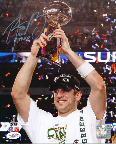 Aaron Rogers Signed/Inscribed 8x10 Photo SB XLV Green Bay Packers JSA 204877