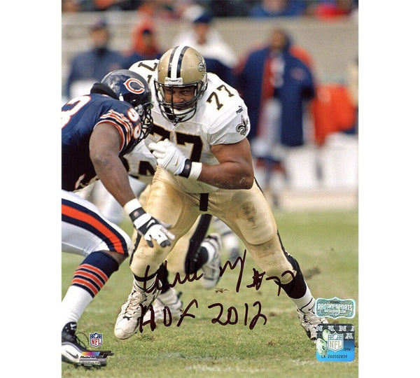 Willie Roaf Signed New Orleans Saints 8x10 NFL Photo with Insc - Black ink