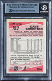Capitals Dave Christian Authentic Signed 1989 Topps #159 Card BAS Slabbed