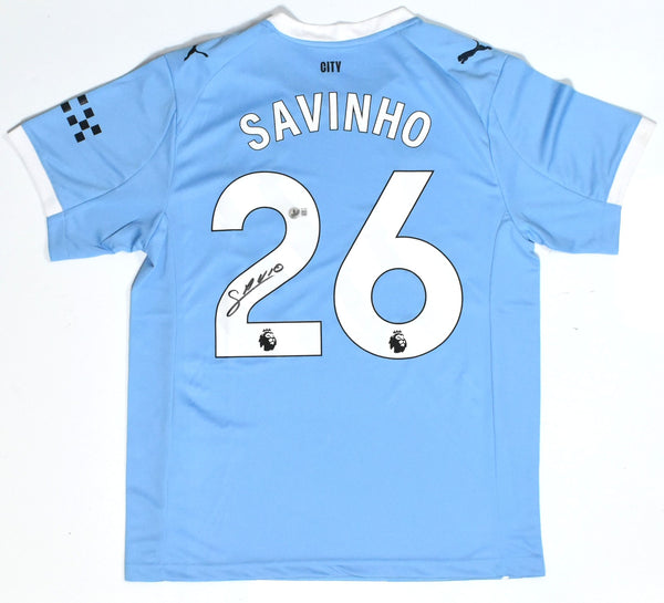 Savinho Autographed Manchester City Home Soccer Jersey #26 - Beckett Holo *L