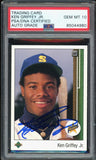 1989 Upper Deck #1 Ken Griffey Jr. RC Rookie Mariners PSA/DNA Auto GEM MINT 10
