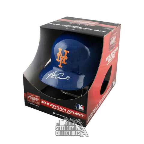 Pete Alonso Autographed New York Mets Replica Baseball Batting Helmet - Fanatics