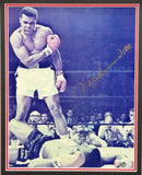 Muhammad Ali Autographed Framed 14x18 Photo Vintage Over Liston Beckett AB89271