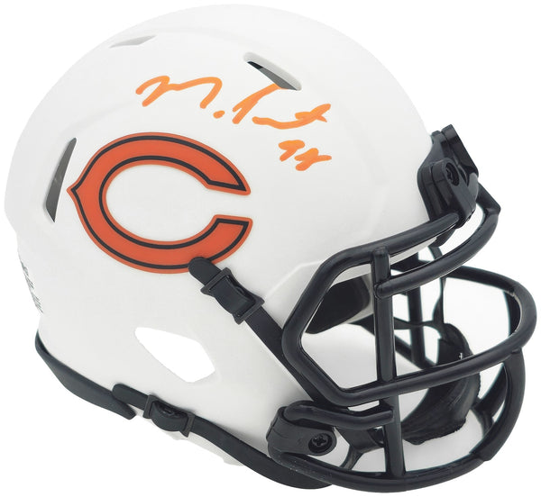 Montez Sweat Signed Chicago Bears Lunar Eclipse White Speed Mini Helmet JSA