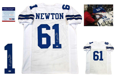 Nate Newton Autographed SIGNED Custom Jersey - PSA/DNA Authentic w/ Photo