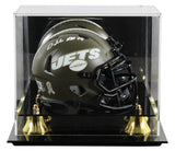 Jets Darrelle Revis Signed Salute To Service Speed Mini Helmet W/ Case BAS Wit
