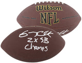Gary Clark "2x SB Champ" Authentic Signed Wilson Super Grip Nfl Football BAS Wit