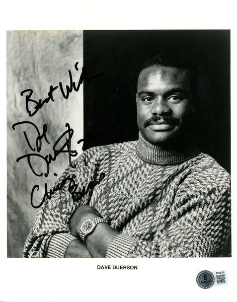 Dave Duerson Autographed Chicago Bears 8x10 Photo Best Wishes Beckett 56629