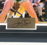 Larry Bird & Magic Johnson Laser Autographed Framed Photo & Pin Collage 18x14