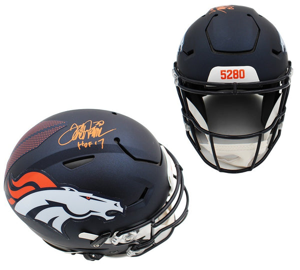 Terrell Davis Signed Denver Broncos Speed Flex Authentic NFL Helmet with "HOF 17