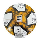 2019 Columbus Crew Auto Match Used Yellow Soccer Ball -BAS/Fanatics LOA(20 Sigs)