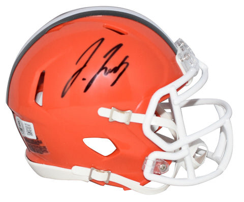 JERRY JEUDY AUTOGRAPHED SIGNED CLEVELAND BROWNS SPEED MINI HELMET BECKETT