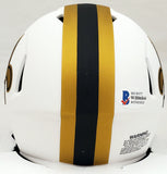 TAYSOM HILL AUTOGRAPHED SAINTS LUNAR ECLIPSE WHITE MINI HELMET BECKETT 191551