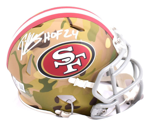 Patrick Willis Autographed 49ers Camo Mini Helmet w/HOF - Beckett W Hologram