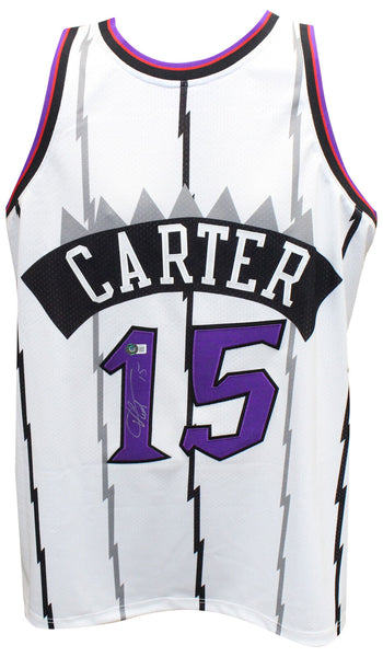 Vince Carter Signed Toronto Raptors Mithcell & Ness Jersey Beckett 40782
