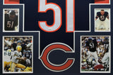 FRAMED CHICAGO BEARS DICK BUTKUS AUTOGRAPHED SIGNED JERSEY JSA COA