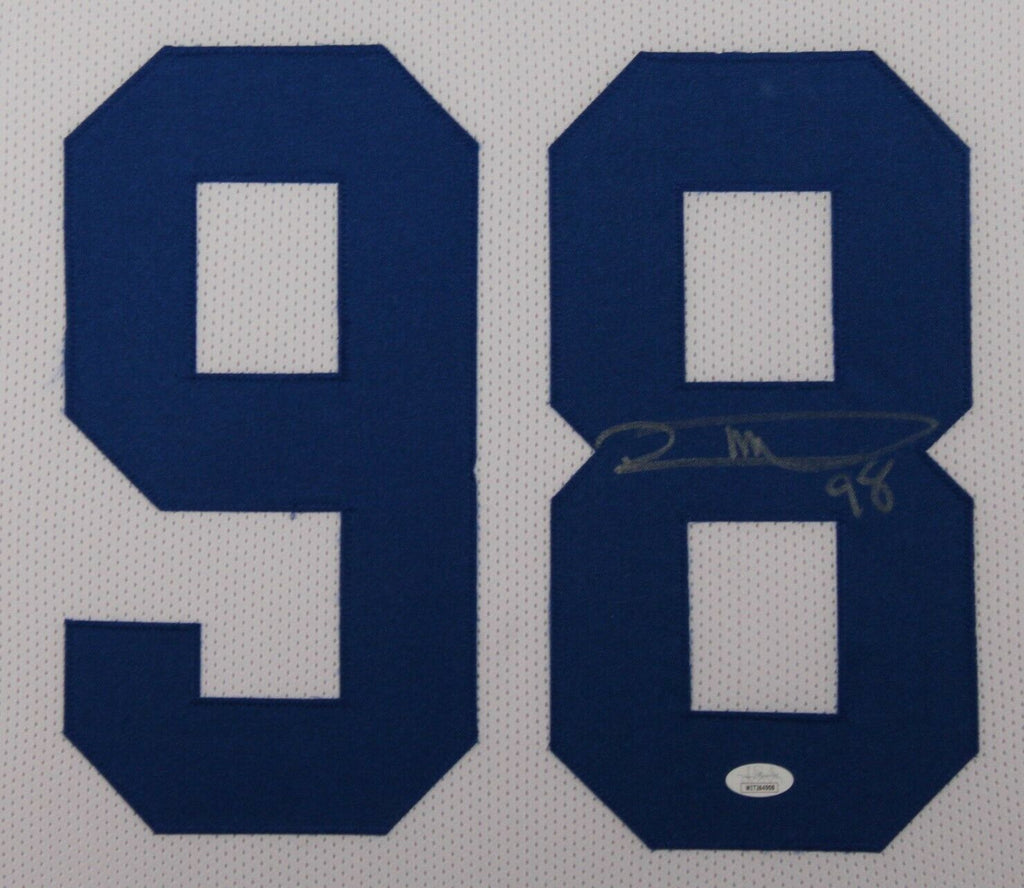ROBERT MATHIS (Colts white SKYLINE) Signed Autographed Framed Jersey J ...