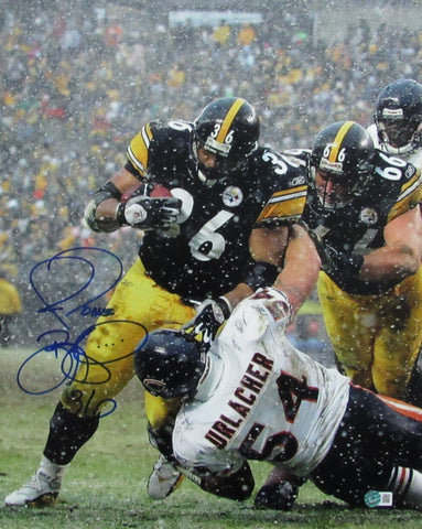 Jerome Bettis HOF Autographed 16x20 Photo Pittsburgh Steelers Beckett 181112