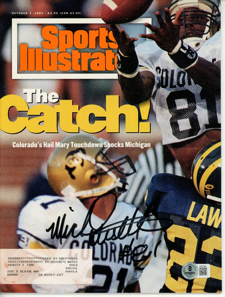 Michael Westbrook Signed Colorado Buffaloes '94 Sports Illustrated Beckett 55757