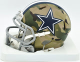 Tony Dorsett Autographed Cowboys Camo Brown Speed Mini Helmet Beckett WY84410