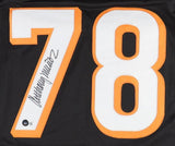 Anthony Munoz Signed Cincinatti Bengals Jersey (Beckett) 2xSuper Bowl O-Tackle