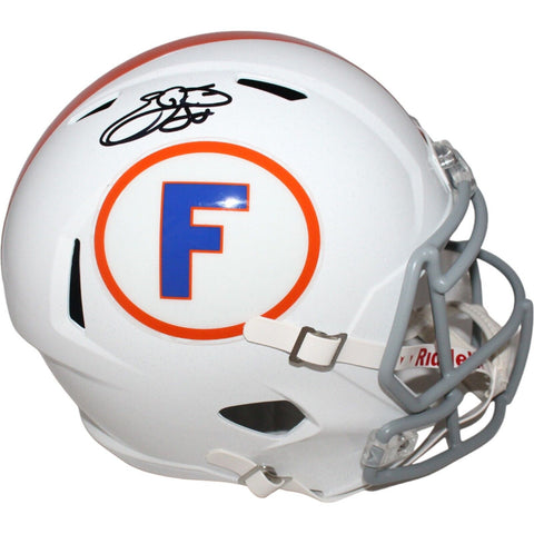 Emmitt Smith Signed Florida Gators White TB F/S Helmet Beckett 42426