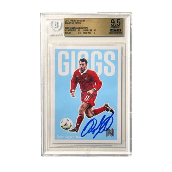Ryan Giggs Signed 2017 Panini Nobility #65 Wales Legend - BGS 9.5 AUTO 10