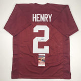 Autographed/Signed Derrick Henry Alabama Red College Jersey JSA COA