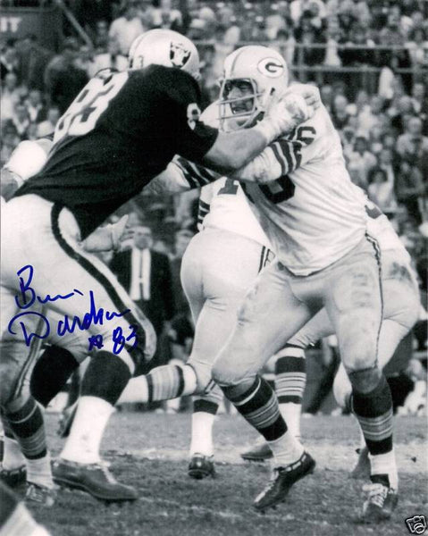 Raiders BEN DAVIDSON (d) Signed 8x10 Photo #3 AUTO Packers