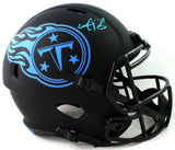 AJ Brown Signed Tennessee Titans F/S Eclipse Speed Helmet- Beckett W Auth