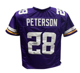 Adrian Peterson Autographed/Signed Pro Style Jersey Purple Beckett 40984