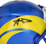 Aaron Donald Los Angeles Rams Autographed Riddell Speed Mini Helmet