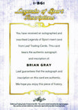 Leaf Brian Gray "Im On Fleek!" Signed 2015 Legends of Sport Inscription Card