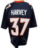 RJ Harvey Signed/Autographed Navy Denver Broncos Football Jersey JSA 208133